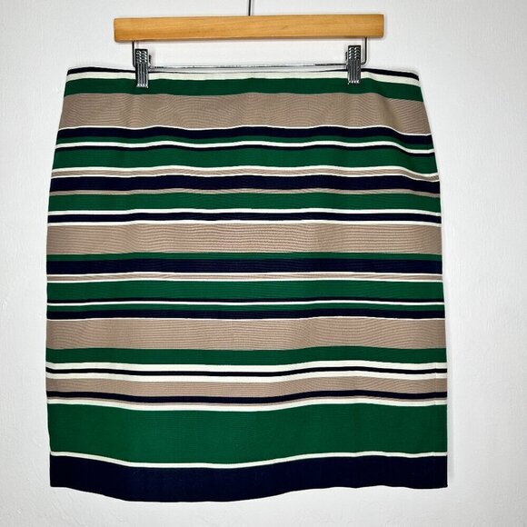 Talbots Green & Tan Pencil Skirt Size 16P - Picture 1 of 6